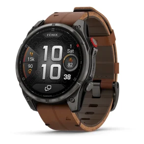 fenix 8 Pro, LTE, 47mm,Saph,CrbnGryTi,Blk/Chsnt Lthr, EMEA