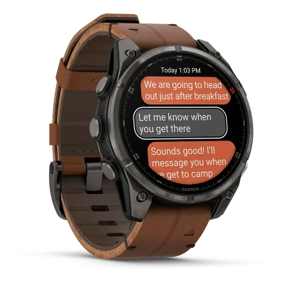 fenix 8 Pro, LTE, 47mm,Saph,CrbnGryTi,Blk/Chsnt Lthr, EMEA