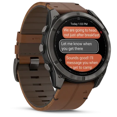 fenix 8 Pro, LTE, 51mm,Saph,CrbnGryTi,Blk/Chsnt Lthr, EMEA