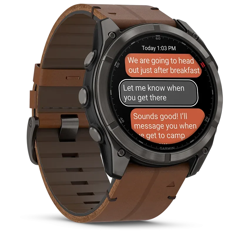 fenix 8 Pro, LTE, 51mm,Saph,CrbnGryTi,Blk/Chsnt Lthr, EMEA