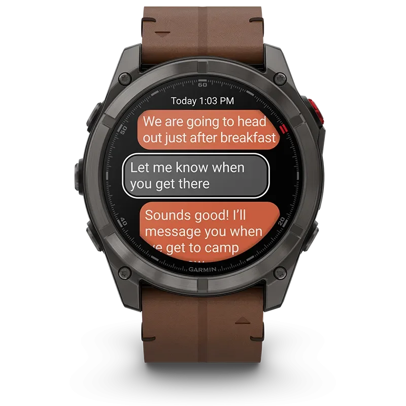 fenix 8 Pro, LTE, 51mm,Saph,CrbnGryTi,Blk/Chsnt Lthr, EMEA