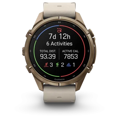 Fenix 9 Pro 43mm,AMOLED,inReach,Gold,Lthr bd,WC,EMEA/AUS/AFR