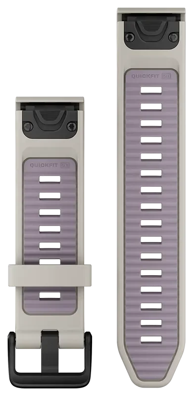 Acc, fenix 8, 20mm QF Fog Gray/Lavender Silicn Bnd, WW/Asia