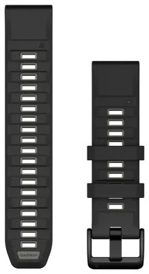 Acc, fenix 8, 22mm, QF Blk/Pebble Gry Silicone Band, WW/Asia