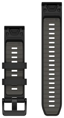 Acc, fenix 8, 22mm, QF Blk/Pebble Gry Silicone Band, WW/Asia