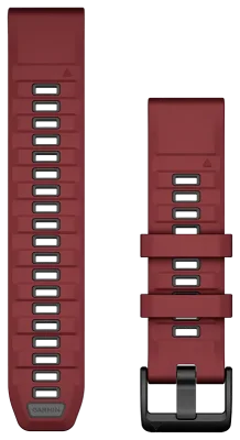 Acc, fenix 8, 22mm, QF Marsala/Graphite Silicone Bnd,WW/Asia