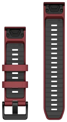 Acc, fenix 8, 22mm, QF Marsala/Graphite Silicone Bnd,WW/Asia