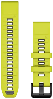 Acc, fenix 8, 22mm, QF AmpYellow/Grph Silicone Band, WW/Asia