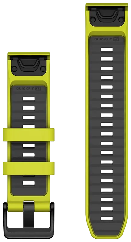 Acc, fenix 8, 22mm, QF AmpYellow/Grph Silicone Band, WW/Asia