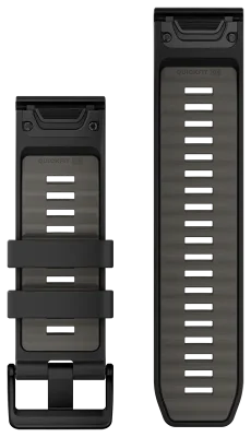 Acc, fenix 8, 26mm, QF Blk/Pebble Gry Silicone Band, WW/Asia