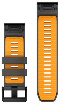 Acc, fenix 8, 26mm, QF Graphite/SparkOrg SiliconeBnd,WW/Asia