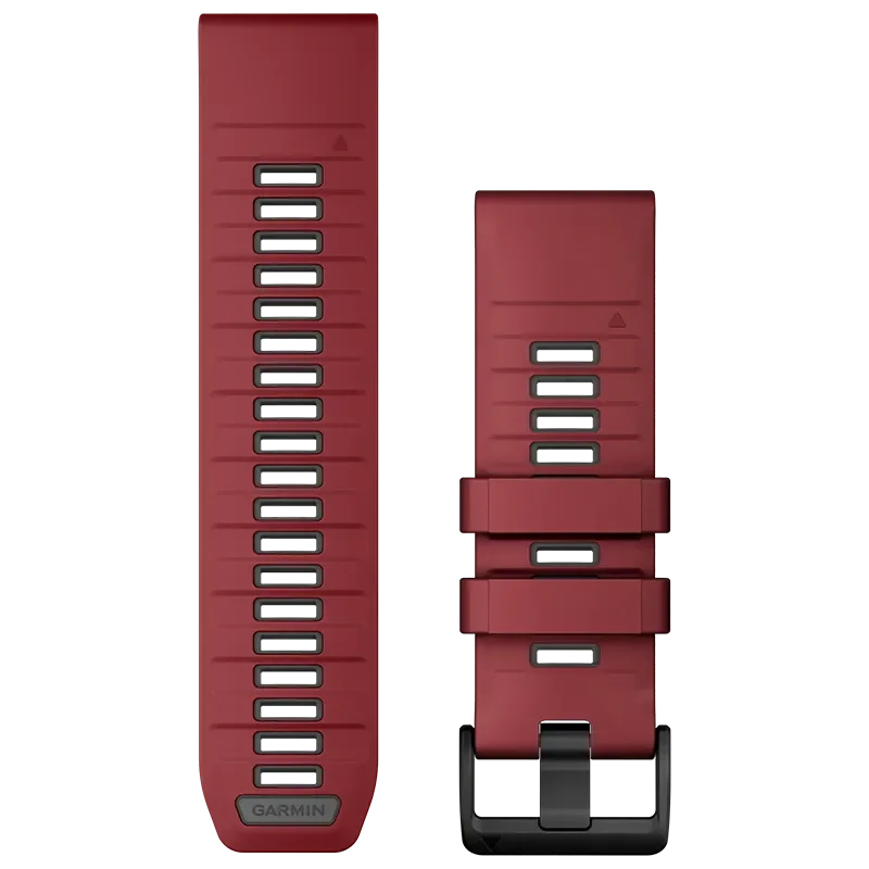 Acc, fenix 8, 26mm, QF Marsala/Graphite Silicone Bnd,WW/Asia