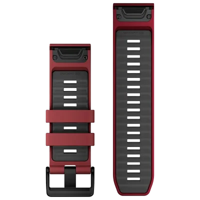 Acc, fenix 8, 26mm, QF Marsala/Graphite Silicone Bnd,WW/Asia