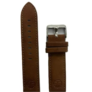 LEATHER STRAP TBL BROWN 22MM STL BUCKLE