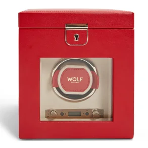 WOLF1834 PALERMO SINGLE WINDER W/ STORAGE - RED