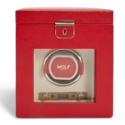 WOLF1834 PALERMO SINGLE WINDER W/ STORAGE - RED