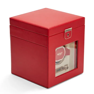 WOLF1834 PALERMO SINGLE WINDER W/ STORAGE - RED