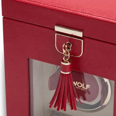 WOLF1834 PALERMO SINGLE WINDER W/ STORAGE - RED