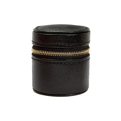 WOLF1834 PALERMO DOUBLE WATCH ROLL WITH JEWELRY POUCH - BLACK ANTHRACITE