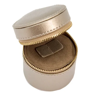 WOLF1834 PALERMO DOUBLE WATCH ROLL WITH JEWELRY POUCH - PEWTER