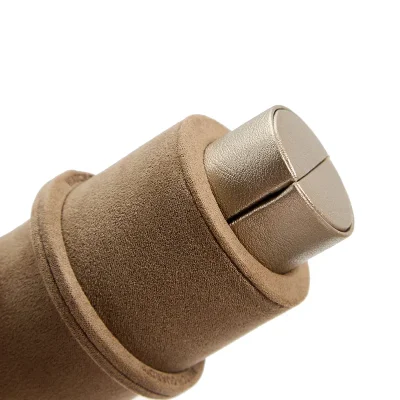 WOLF1834 PALERMO DOUBLE WATCH ROLL WITH JEWELRY POUCH - PEWTER