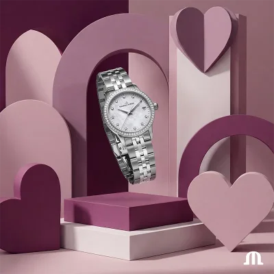 Maurice Lacroix 751006-SD502-170-1 dameklokke med perlemor og safirglass