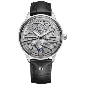 Maurice Lacroix 758008-SS001-090-2 herreklokke i s�lv med safirglass
