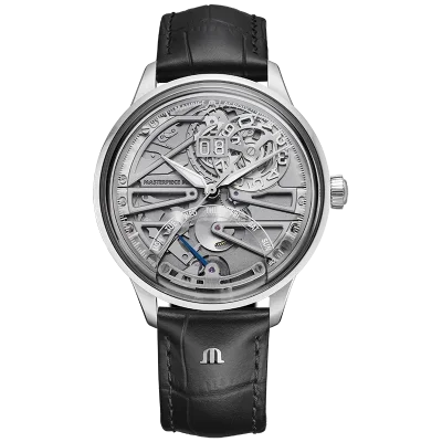 Maurice Lacroix 758008-SS001-090-2 herreklokke i s�lv med safirglass