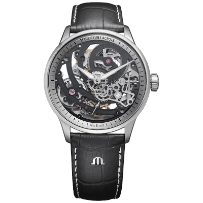 Maurice Lacroix 758108-SS001-090-2 herreklokke svart safirglass