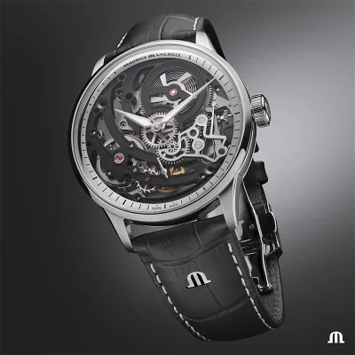 Maurice Lacroix 758108-SS001-090-2 herreklokke svart safirglass