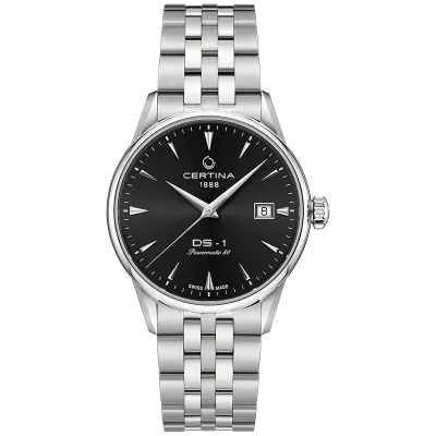 Certina C0292071105100 DS-1 Unisex svart safirglass 38 mm