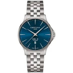 Certina DS-8 herreklokke bl� urskive C0454104404100