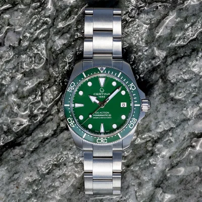 Certina DS Action gr�nn unisexklokke C0488071109100