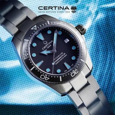 Certina DS Action C0488074408100 Unisex Klokke Gr� Safirglass 38 mm