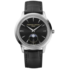 Frederique Constant - Moneta - Sort skive / rem
