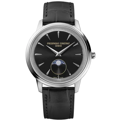 Frederique Constant - Moneta - Sort skive / rem