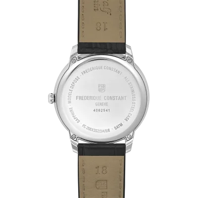 Frederique Constant - Moneta - Sort skive / rem