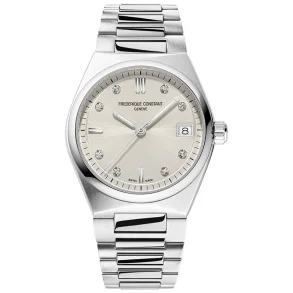 Frederique Constant Highlife Quartz- st�l lenke - beige skive med dia