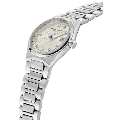 Frederique Constant Highlife Quartz- st�l lenke - beige skive med dia