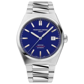 Frederique Constant Highlife COSC - 39mm - Bl� skive, st�llenke + bl� skinnrem -
