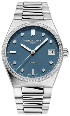 FC - HIGHLIFE LADIES - SPARKLING - LIGHT BLUE DIAL - DIA BEZEL - STEEL BRACELET
