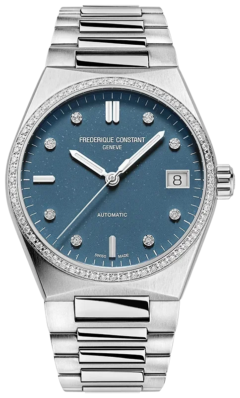 FC - HIGHLIFE LADIES - SPARKLING - LIGHT BLUE DIAL - DIA BEZEL - STEEL BRACELET