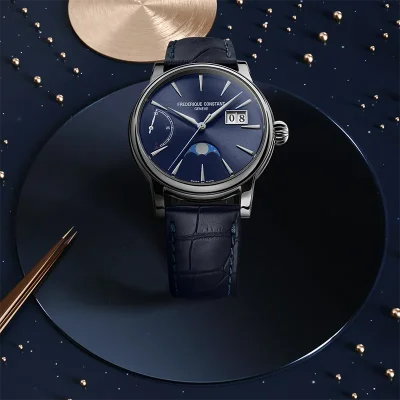 FREDERIQUE CONSTANT - Manufacture Classic Power Reserve Big Date - Blue dial,