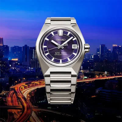 Seiko HKF001J1 Herreklokke Mekanisk Safirglass Lilla 41 mm