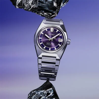 Seiko HKF001J1 Herreklokke Mekanisk Safirglass Lilla 41 mm