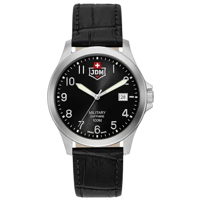 JDM+ JDM-WG001-01 herreur svart 40 mm safirglass