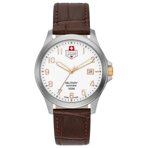 JDM+ JDM-WG001-02 herreklokke hvit safirglass 40 mm