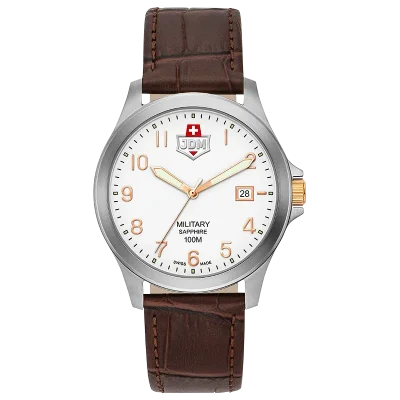 JDM+ JDM-WG001-02 herreklokke hvit safirglass 40 mm