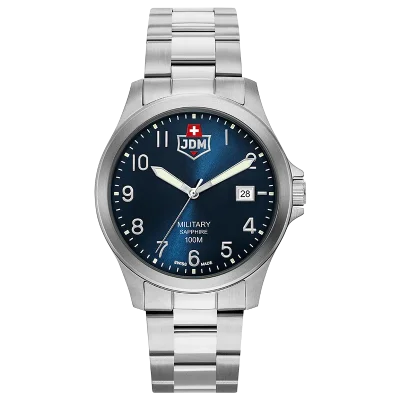 JDM+ JDM-WG001-05 herreklokke bl� safirglass 40 mm
