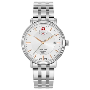 JDM+ JDM-WG004-01 s�lv herreklokke med safirglass